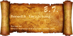 Benedik Tarziciusz névjegykártya